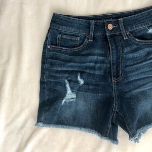 🌊 Time and Tru High Rise Distressed Denim Shorts